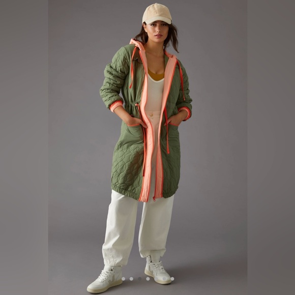 Daily Practice Jackets & Blazers - Anthro Daily Practice Green Quilted Coat